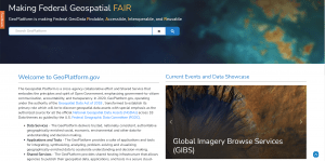 A screenshot of Geoplatform