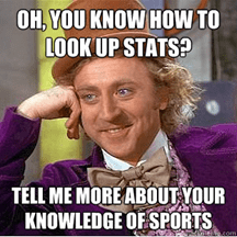 A meme for our data science in sports blog
