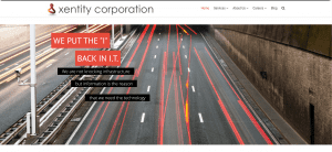 Part of our home page in 2015