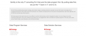 Part of our home page in 2018