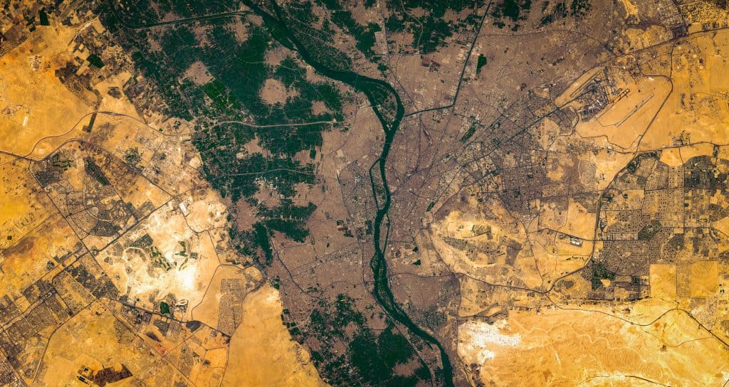 An aerial map